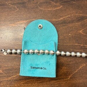 Tiffany silver ball bracelet 7”